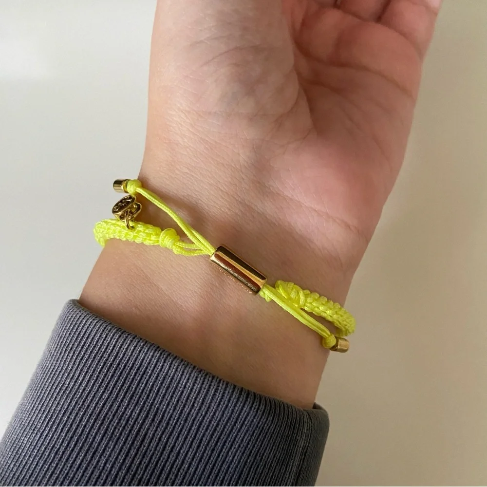 Michael Kors Yellow Macrame Pave Bracelet